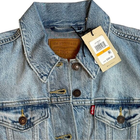 Levi’s Trucker Denim Jean Button Front Jacket Coat Size S Small NWT - Picture 4 of 10